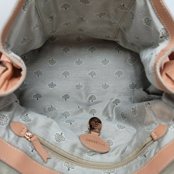 Mulberry Alexa Peach Soft Buffalo Leather Medium Satchel Shoulder Hand Bag Auth - Picture 11 of 12